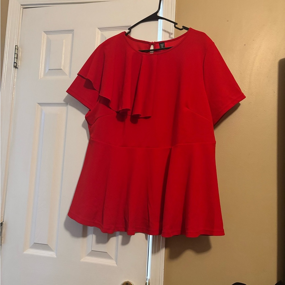 SHEIN Vibrant Red Or Black Top